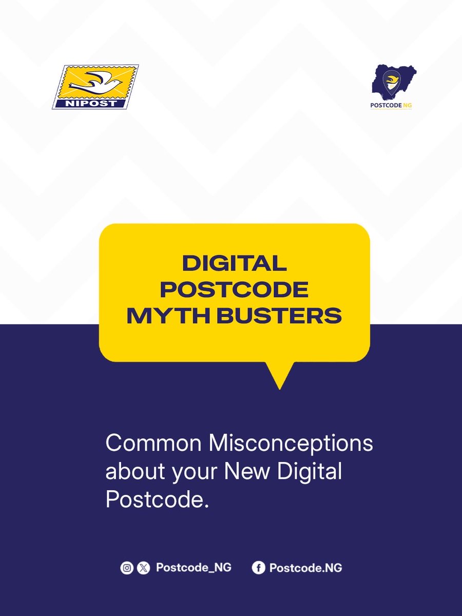 Postcode_ng's tweet photo. Whether you live in a busy city or in a quiet village, your address matters, your Digital Postcode exists, and you count.
NIPOST is making sure every Nigerian is on the map.
#NationalDigitalpostcode #NIPOST #DigitalEconomy #postcode https://t.co/vrn3V4LlVM