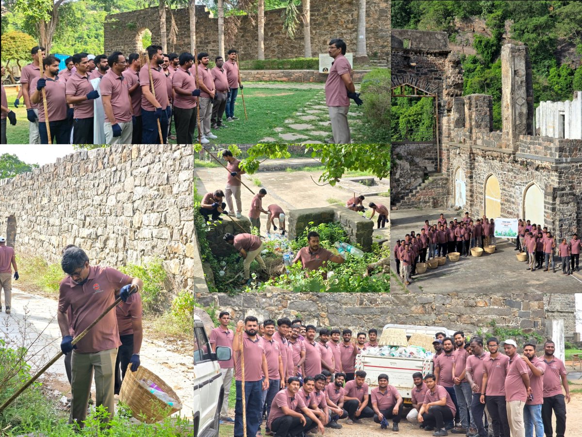iocl_serpl's tweet photo. SERPL Vijayawada conducted a cleanliness drive at Kondapalli Fort under #SwachhataPakhwada2026, collecting 21 kg of plastic waste and promoting heritage conservation through sustainable action. ♻️🌿
@IndianOilcl 
@IOCL_PLHO 
@PetroleumMin https://t.co/DgFFFgSAWt