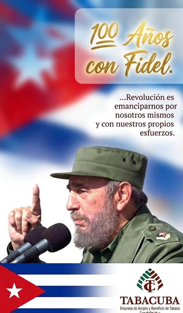 Emp_ABTSS's tweet photo. "No ganan batallas aquellos que creen que el combate es fácil, ganan batallas aquellos que saben que el combate es difícil".
#100AñosConFidel
#SanctiSpiritusEnMarcha
#MiMoncadaEsLaPatria
#ABTSSsiempreEn26
#TabacalerosEn26 https://t.co/zPv8DNEjvS