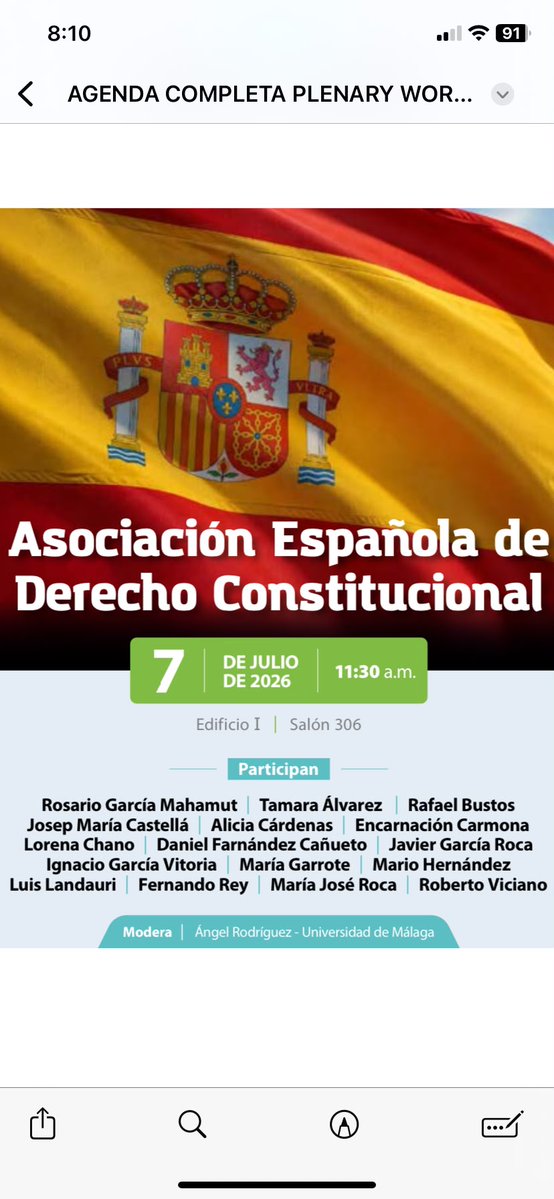 GEDECOUB's tweet photo. Ayer, Josep Maria Castellà y Luis Landauri presentaron las actividades y publicaciones de @GEDECOUB-EUCODEM en la mesa de la @ACE_ACOES presidida por Angel Rodríguez y Rosario García Mahamut en el Congreso Mundial de Derecho Constitucional #WCCL (@UExternado) https://t.co/X8DtUotGGi