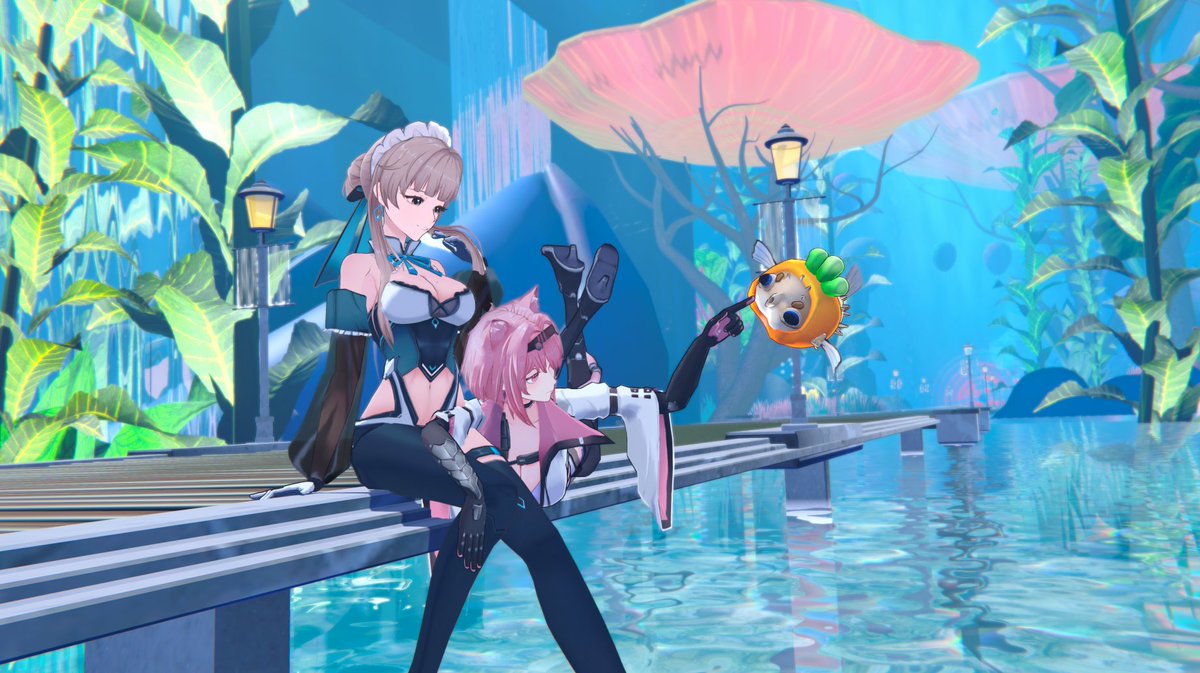 DispersionStorm's tweet photo. #WishlistWednesday
"DispersionStorm" DevLog #4 2026.07.08 

Today we had a beautiful photoshoot with Bai Xue and Lei Lei in the new scene 😍 
All of this is actual in-game footage from Unity~ 
What other actions or poses do you guys think we can shoot? Feel free to give us your suggestions 🙋
#IndieGame #遊戲開發 #LevelDesign #跑酷