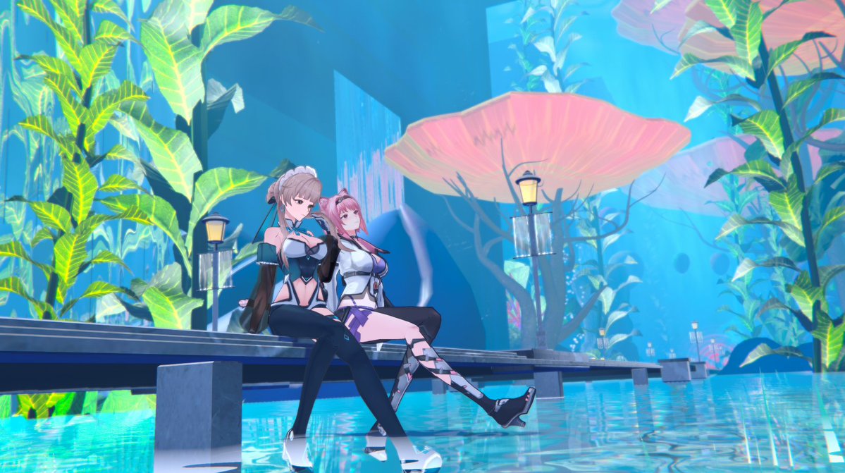 DispersionStorm's tweet photo. #WishlistWednesday
"DispersionStorm" DevLog #4 2026.07.08 

Today we had a beautiful photoshoot with Bai Xue and Lei Lei in the new scene 😍 
All of this is actual in-game footage from Unity~ 
What other actions or poses do you guys think we can shoot? Feel free to give us your suggestions 🙋
#IndieGame #遊戲開發 #LevelDesign #跑酷