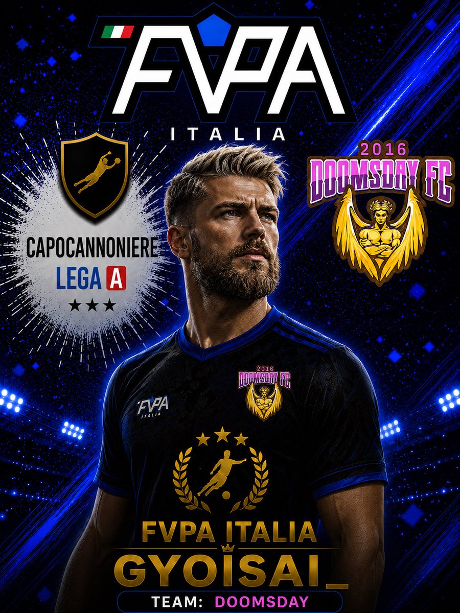 FVPA_net's tweet photo. 🏆 Capocannoniere ⚽️ 𝙡𝙚𝙜𝙖 🅰️

👤 @gyoisai 
𝙏𝙚𝙖𝙢: @DoomsDayFC2016 
📊 ➡️ https://t.co/GnCuqn2VHA
⚽️ 2️⃣8️⃣ goal

#fvpaitalia #proclub #eafc26 https://t.co/Q8rWGCvhk4