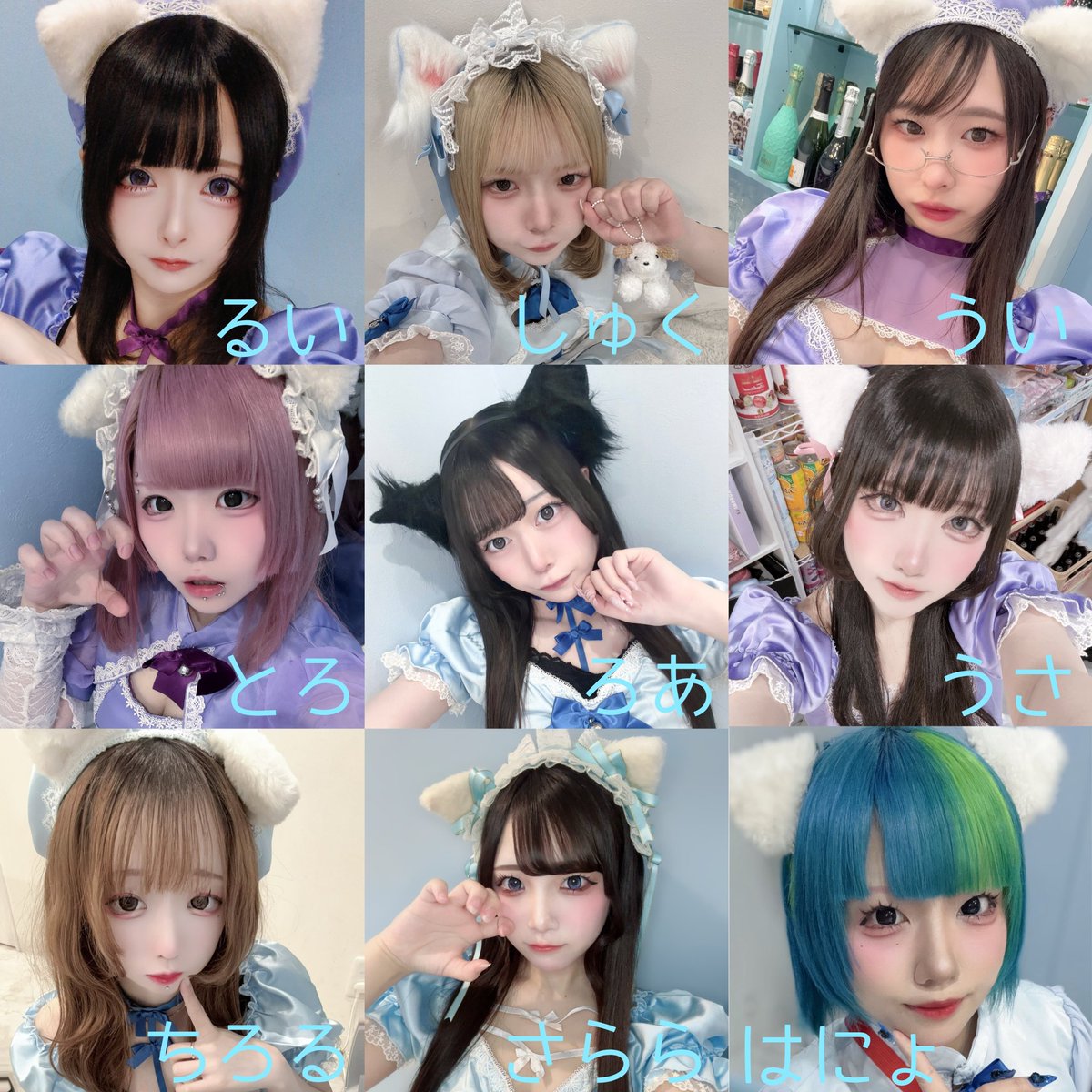 8水19時オープン ちろる19-22 とろ20-23 9木19時オープン はにょ19-23