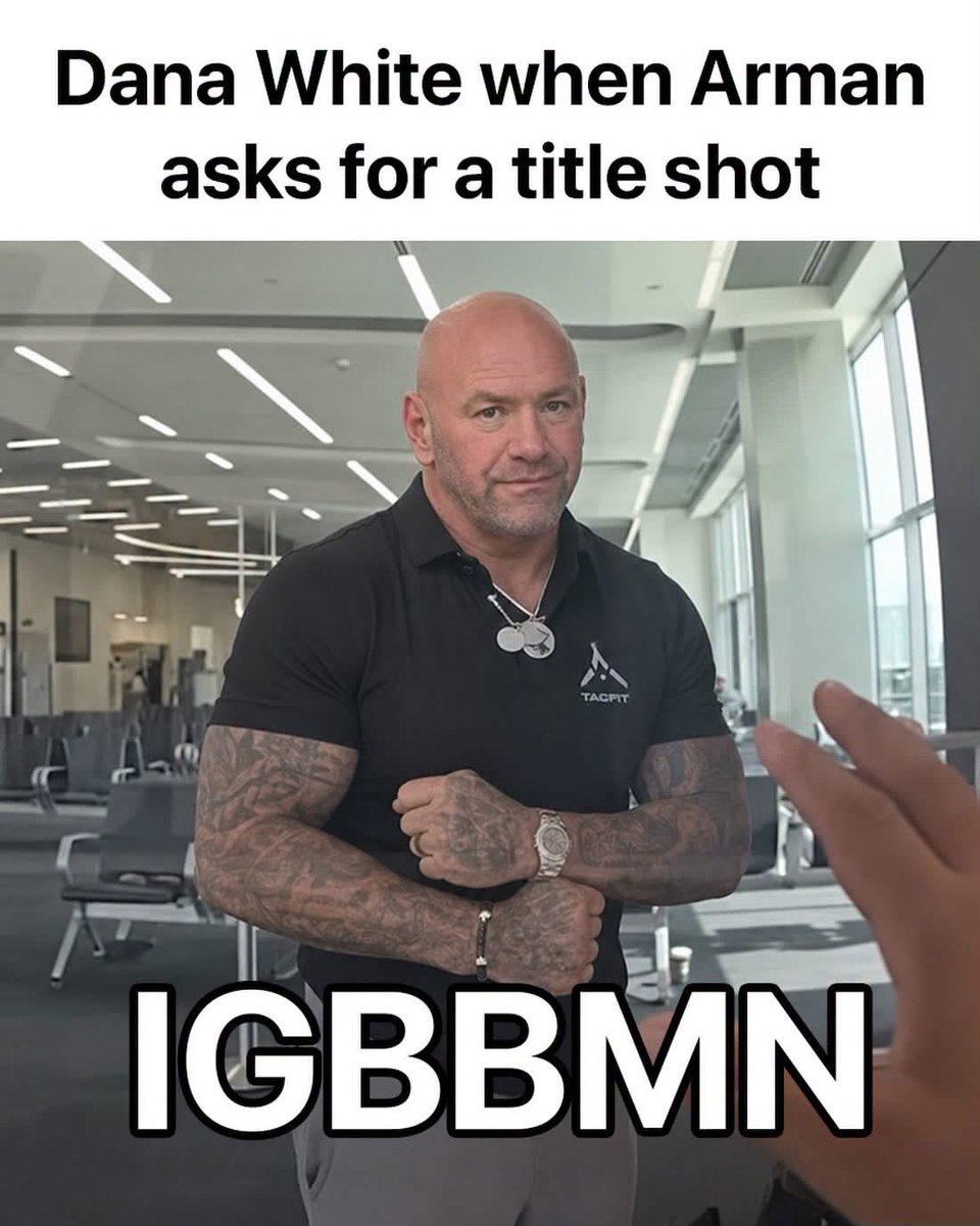 SmeshTalk's tweet photo. Arman will never get a title shot 😭 https://t.co/jWUCXo9OMw