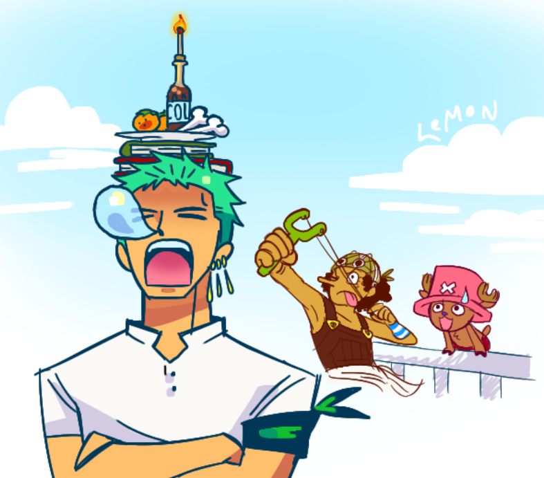 Idiot696969696's tweet photo. warm day in the grand line 
#ONEPIECE https://t.co/zzChaYHMG0