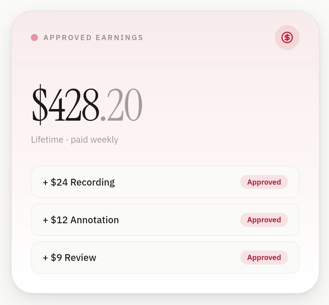 LustGlowX's tweet photo. 💰 Looking for an extra income opportunity?

I found another AI platform offering projects like:
🎤 Voice Recording
💬 AI Conversation Tasks

Some specialized projects have offered up to $40/hour for eligible contributors.

Register here:
https://t.co/qvMoMTC4rE https://t.co/7WB21tTVss