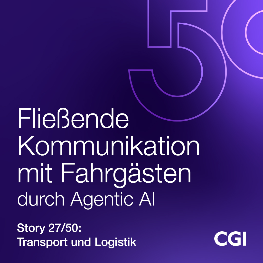 CGI_DE's tweet photo. 50 Jahre – 50 Erfolgsgeschichten. Story 27/50: Vom Chatbot zum intelligenten Fahrgastdialog. Gemeinsam mit einem Berliner Verkehrsunternehmen haben wir die bestehende Conversational-AI-Landschaft modernisiert und weiterentwickelt #cgigermany #CGI50 https://t.co/imEo2qIcB9 https://t.co/jLv6IEWNzu