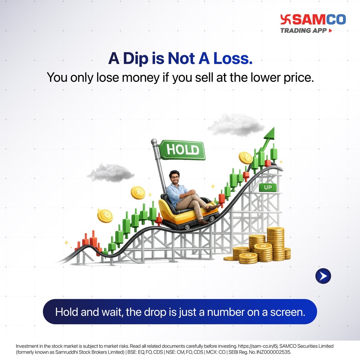 SAMCO_India's tweet photo. Volatility can make even experienced investors question their decisions.

But reacting to every market move isn't always the best approach. Sometimes, patience is the most valuable investment strategy.

Swipe through to understand why. 📈

 #Samco #StockMarketIndia #ShareMarket