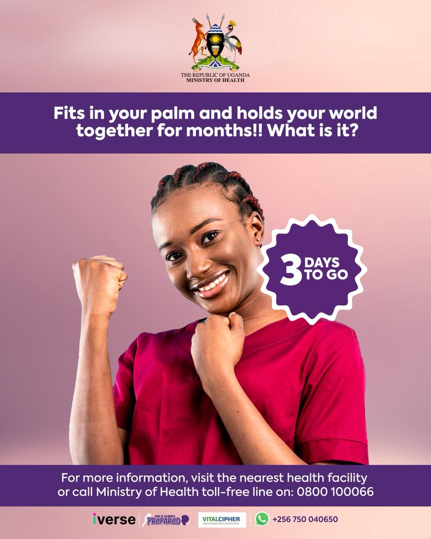 TesoSpear's tweet photo. 3 days to go!
The countdown is on. Something small, powerful, and designed to protect your future for months is almost here.Stay tuned. #SheIsAlwaysPrepared #EraiNgesiDucNaekapakina #Newvision https://t.co/daBWJLuXCo