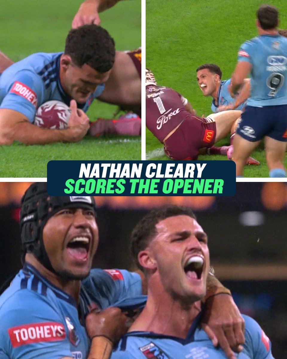kayosports's tweet photo. Nathan Cleary has been met with a wave of criticism ahead of the decider... but the Blues halfback just answered back in a BIG way 🔥

#Origin #NRL https://t.co/iMlJ3IOI2J