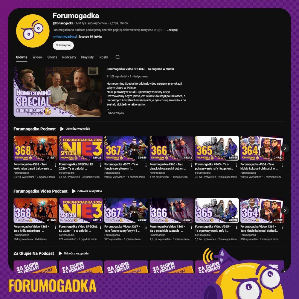 Forumogadka's tweet photo. Wiecie, że nasz kanał na YT obchodzi 14 urodziny?
Przez te lata przewinęło się przez niego wiele formatów.
Niektóre zostały z nami na dłużej, inne nie wytrzymały próby czasu.
Który film jest Waszym ulubionym? Za którym formatem tęsknicie?
#forumogadka #podcast #podkast https://t.co/LFYgvj94XA