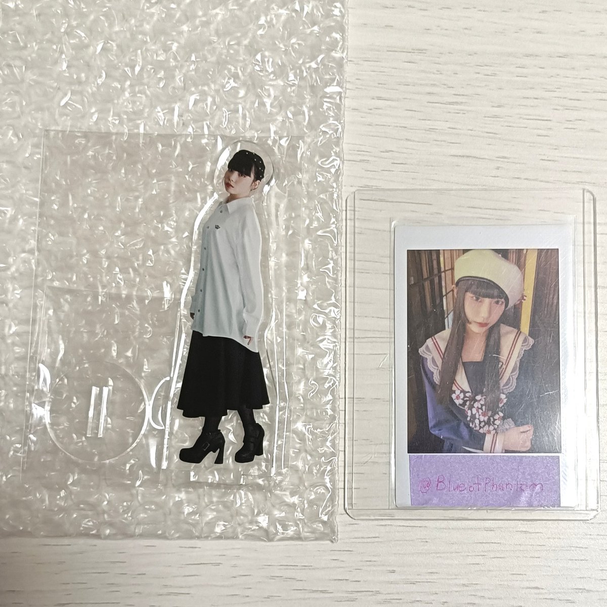 BlueofPhantom's tweet photo. 【交換】
ファントムシータ Phantasm アクリルスタンド

求:🩵
譲:💜

商品選択時に誤って購入していました。郵送での交換希望のため、かなり限定的で難しいとは思いますが、もし同じ境遇の方がいらっしゃいましたらお気軽にお声がけ下さいませ。 https://t.co/aHKAowa3Z1