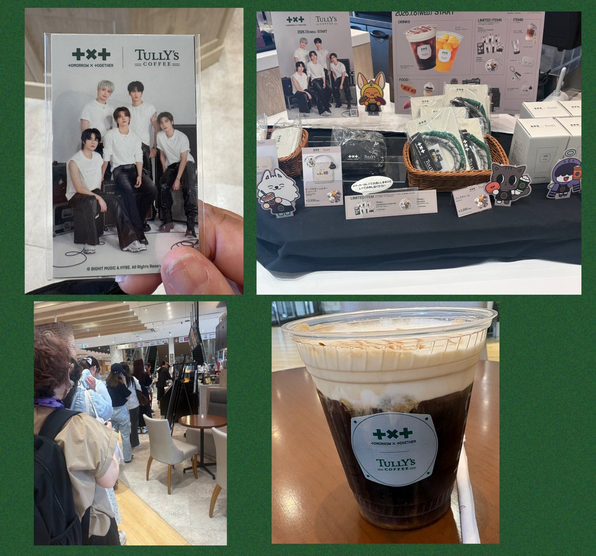 BTSuga_28's tweet photo. 今日はTXT×TULLY'sコラボ初日✨️
半休もらって行ってきた🚗³₃
開店時間と駐車場の開門時間が同じだった為、徒歩チャリ組より出遅れ💦
でもトライタンボトルは同僚MOA分も無事に買えた🫶
大切に使います✨️
 #TXT_TULLYs https://t.co/anSCXGCVHi