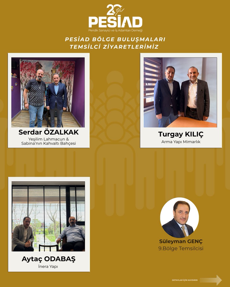 pesiad's tweet photo. Üyelerimiz arasındaki iletişimi ve dayanışmayı güçlendirmek, sürdürülebilir iş birlikleri oluşturmak amacıyla; Teşkilatlanma Birimimiz bünyesinde hayata geçirilen Bölge Buluşmaları Projesi kapsamında Bölge Temsilcilerimizin üye ziyaretleri sürmektedir.  

#PESİAD #GençPESİAD https://t.co/kT4DymAUlr