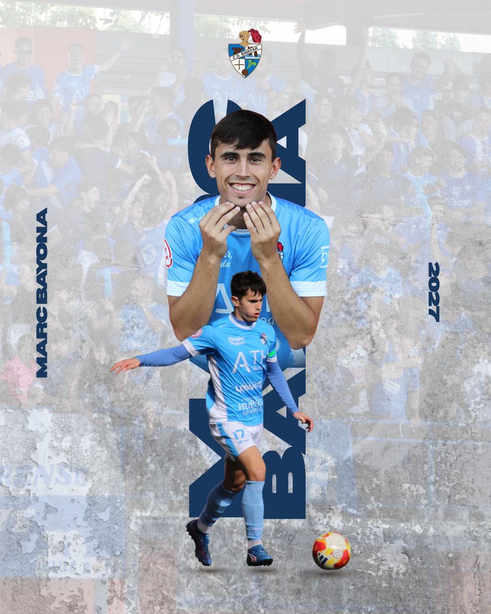 cdbinefar's tweet photo. 🔵 𝐌𝐀𝐑𝐂 𝐁𝐀𝐘𝐎𝐍𝐀 2️⃣0️⃣2️⃣7️⃣ 

🤝 Estamos muy contentos de anunciar la renovación de Marc Bayona para la próxima temporada. 

🔝 Nos habían avisado y hemos podido comprobarlo, un ejemplo dentro y fuera del terreno de juego. 

💪 Lo ha jugado prácticamente todo. https://t.co/1570xTLjam