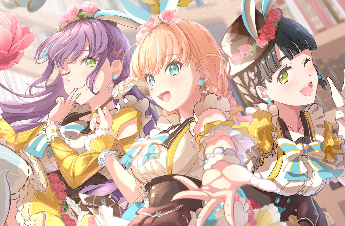 _citrusmikan's tweet photo. 不思議と君とライブラリー💚🧡🩵
#蓮ノ空美術部 https://t.co/TDx3Byi1hX