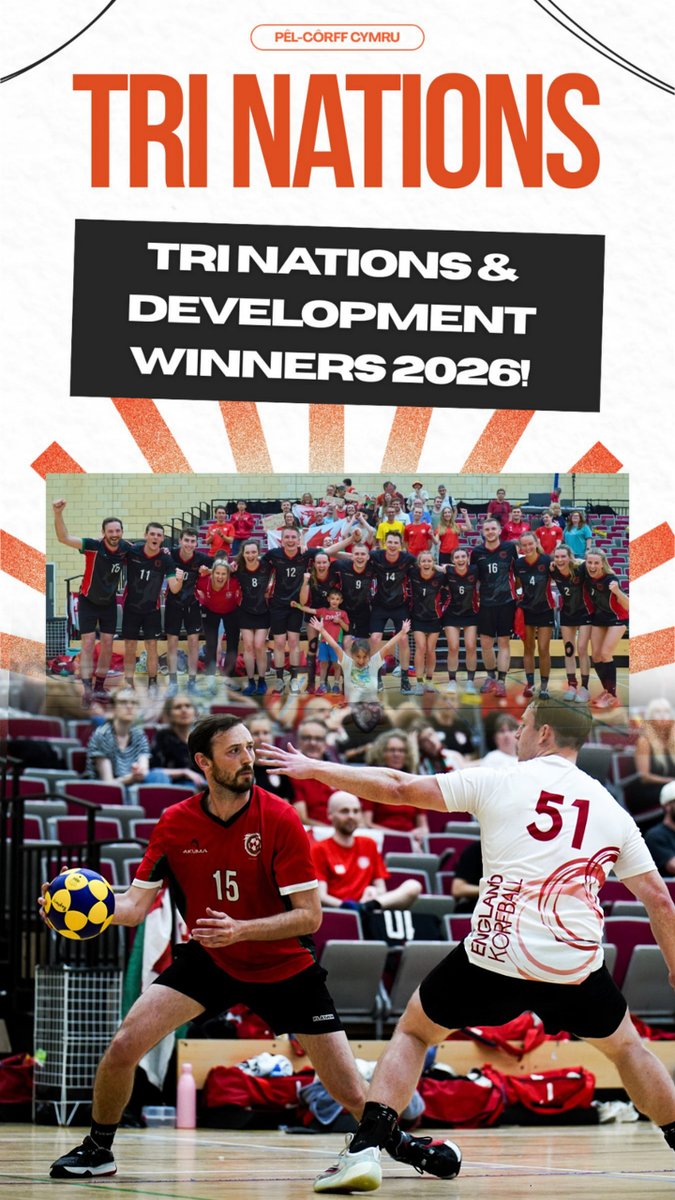 korfball's tweet photo. Congratulations to Wales for winning this year's #Trinations Trophy, the fourth consecutive title win for this senior squad! And a big applause to all participants and spectators for two exciting days of intense and fun international competition. 👏 

Wales, Ireland, Scotland, and England Development were the teams battling for this 2026 glory. ⚡️ Can't wait for next year's edition! #EnjoyingKorfball #InternationalFriendlyMatches

📺 You can rewatch all games again on https://t.co/qio0lmer16

📰 More info & images: @waleskorfball  #scotlandkorf @korfballireland @EnglandKorfball 

📷 https://t.co/vsDNcF5KJ5 | @PenalltaPhoto 

#korfball #TheMixedGenderSport #korfbal #corfebol #korfbol #corfbol #КОРФБОЛ #合球 #コーフボール #कोर्फबॉल #코프볼 #คอร์ฟบอล #කොර්ෆ්බොල් @ikfeurope