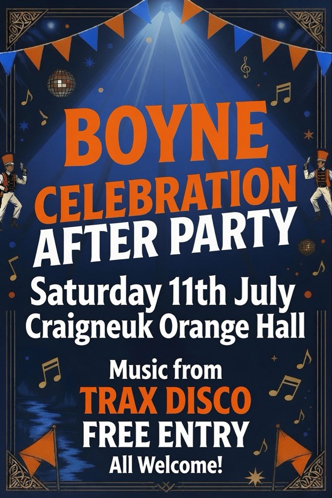 CraigneukFB's tweet photo. 🇬🇧Upcoming this weekend🇬🇧

Friday night - LOL 401

Saturday - Central Scotland Boyne Celebrations in Wishaw followed by a function

Sunday - The band sets off to Belfast for Monday’s parade. https://t.co/Gi6UPOJuOS