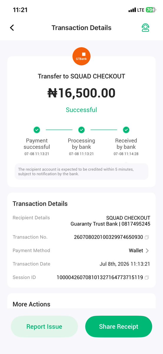 Ghost997908's tweet photo. @FundedNair8 Hello,

I purchased a ₦400,000 Challenge account today and my payment of ₦16,500 was succes

I have not received my trading account details

Please kindly check my payment and activate my challenge account.

My rbasharharuna590@gmail.com https://t.co/QwyeHxKjq6