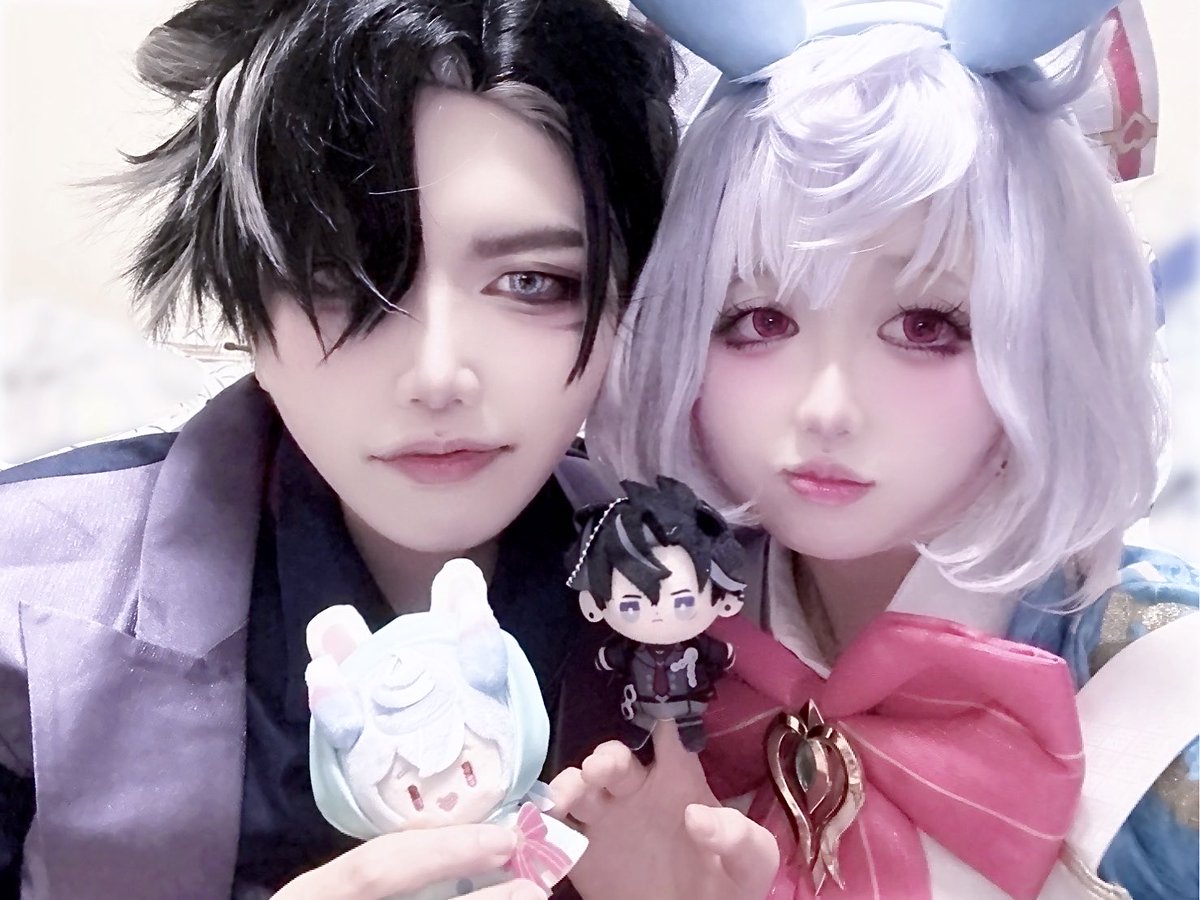 htzm1031's tweet photo. ⚠︎原ﾈ申cos 注意⚠︎一部衣装足りない⚠︎
メロピデコンビで撮ったやつ

⛓️→友人
🐰→私 https://t.co/8oqwoUHN29