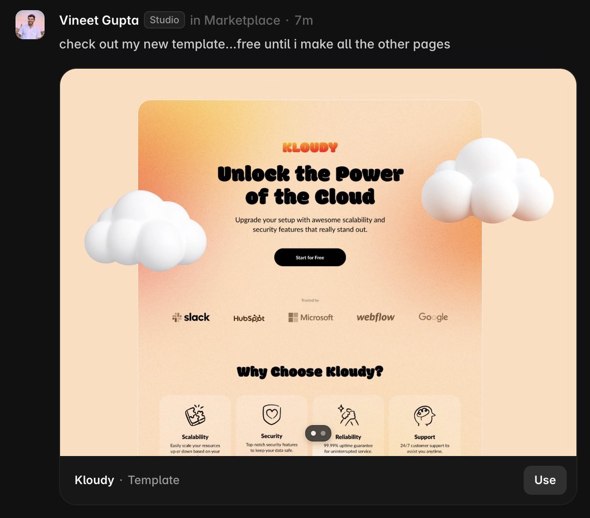 vine8ux's tweet photo. Just posted a new template for landing page in @framer https://t.co/Ybr4xZSBTd