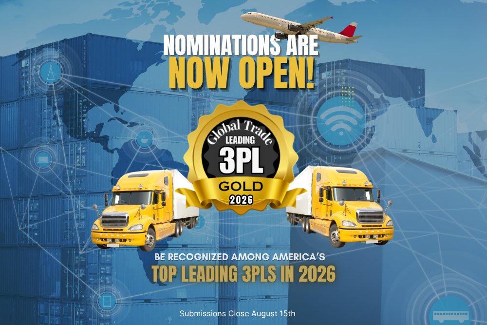 GlobalTradeMag's tweet photo. Global Trade Magazine Opens Nominations for 14th Annual America’s Leading 3PL Awards
https://t.co/GVgis8XiB2
#GlobalTrade #LogisticsLeaders #SupplyChain #FreightForwarding #WarehouseManagement #LogisticsIndustry #ShippingSolutions https://t.co/b2QDCkxNn7