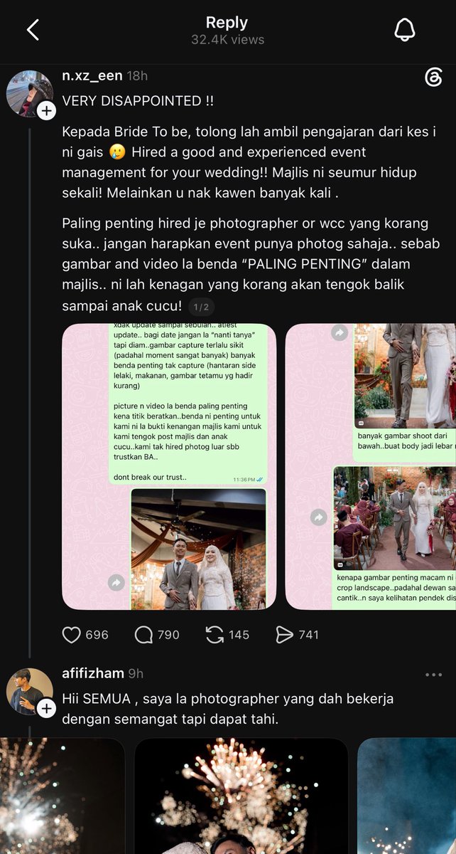 meinmokhtar's tweet photo. Ada gaduh gaduh dekat thread. Terus bagi album kahwin. Setel https://t.co/5t4jgfgUhB