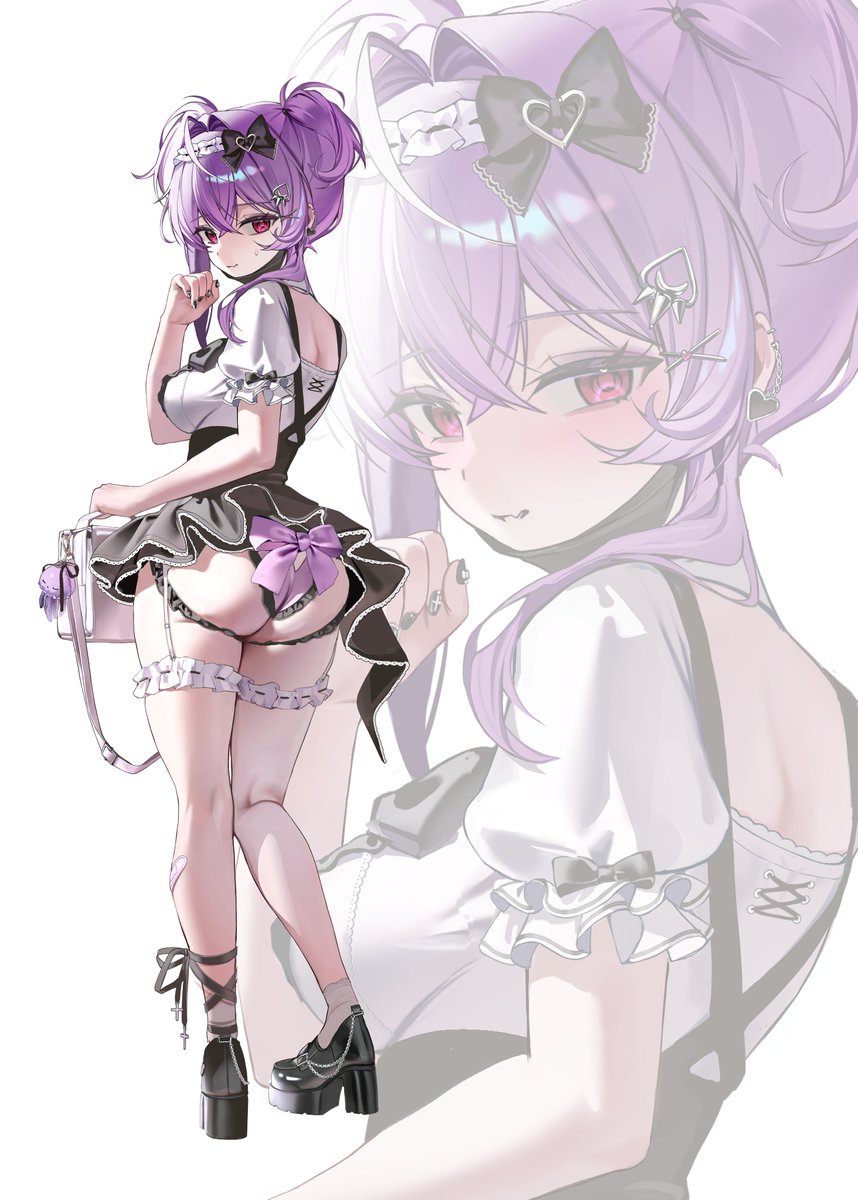U_YuriS2's tweet photo. 地雷系 リバーレリオ🖤💜

人間、そんなに見つめるの？
 ……似合ってるって思ったなら、それでいいけど。 https://t.co/3KwSa7jv9y