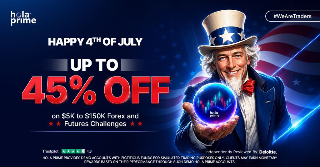 SareedMangaree's tweet photo. 98.3% of our traders get paid in 1-HOUR!
But that happens only when you start.

��� Get Upto 45% OFF with an Extra 5% OFF

https://t.co/x3Rw1WkuGg

🎯 Use code:-
WAHOLAJUL45: 45% OFF $5K–$50K Forex

⏳ Start your challenge today!

👉 Check out - https://t.co/x3Rw1WkuGg https://t.co/8Oj01MjSRd