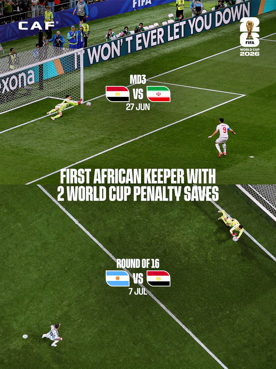 CAF_Online's tweet photo. Mostafa Shobeir keeps shining. 🧤🇪🇬

The first African goalkeeper to save two penalties in a single #FIFAWorldCup edition. https://t.co/nLlxBBCu9m