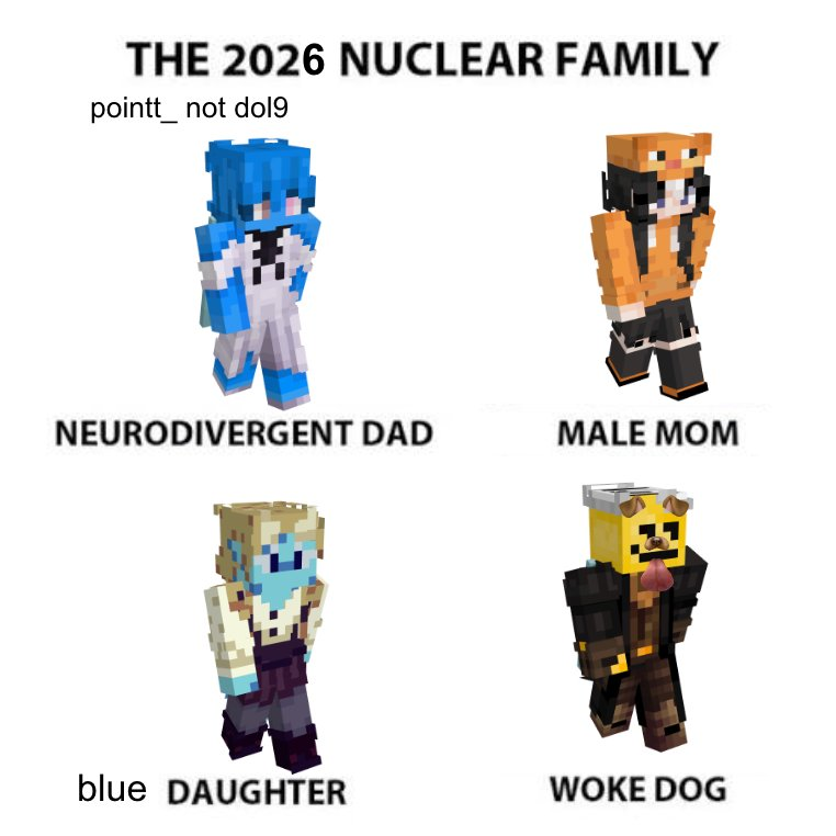 kittsah's tweet photo. the 2026 nuclear family https://t.co/EyD2qM491c