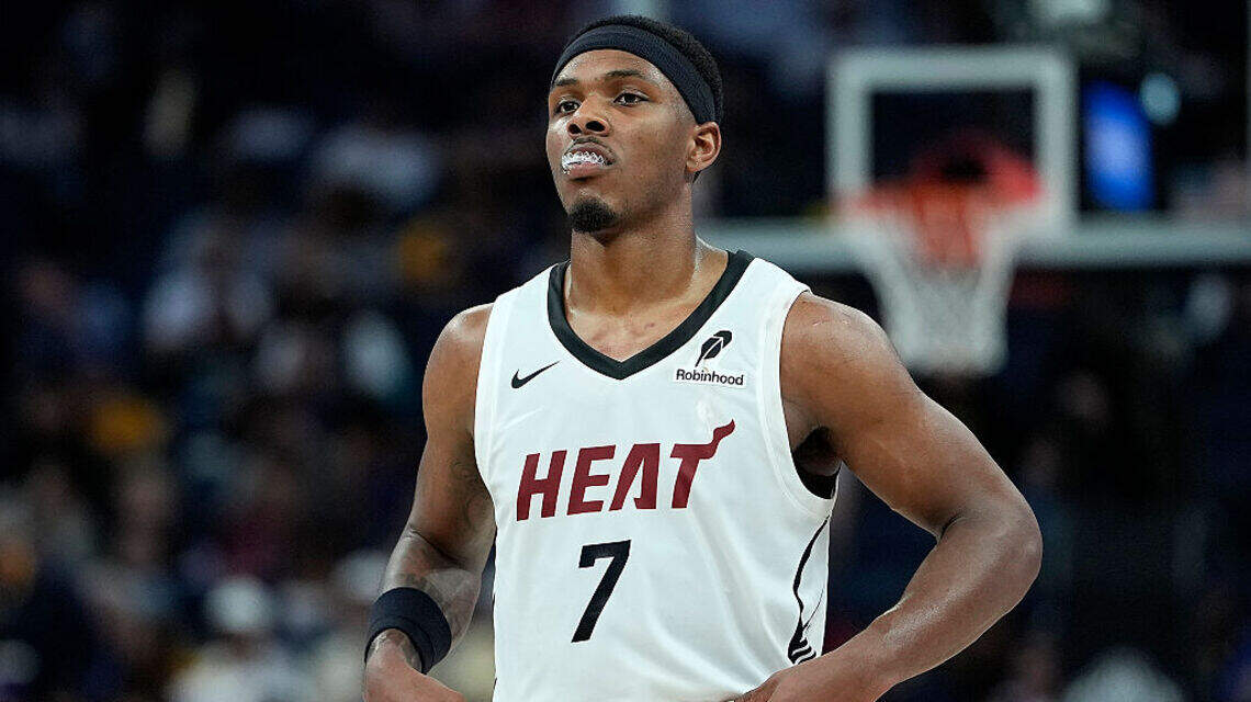 BeyondTheHeat's tweet photo. Miami Heats second round draft pick Ryan Conwell has looked amazing in Summer League. Averaging 21/5/3 through 3 games. 

He stated that while his offense is great his #1 goal is to “contribute even when his shot isn’t falling” adding “I want to play tough defense, be a pest and a dog on that end, and also keep teams energy up and facilitate” 

I already enjoy his game so much