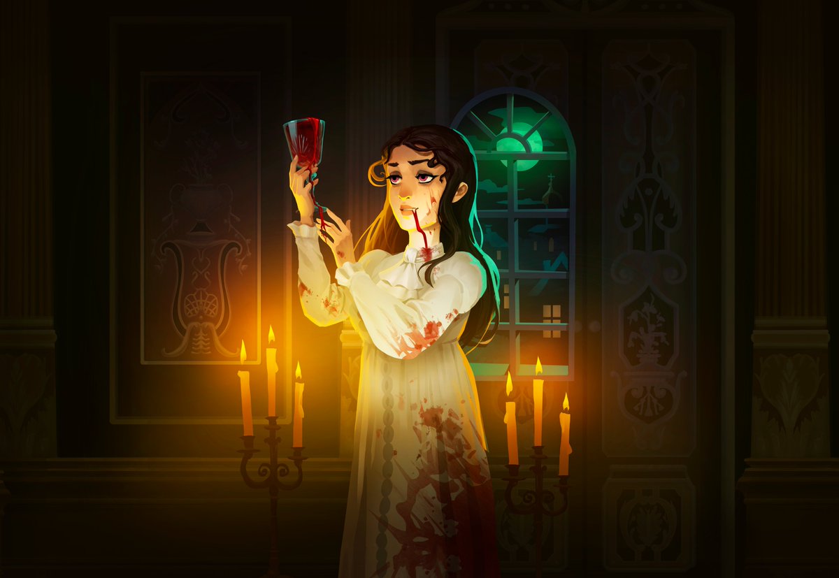 TesuraGames's tweet photo. ¡IMPRESIONANTE el arte principal de la Edición Coleccionista de #Cabernet 🍷, desarrollado por @PIntroverts! 

¡El RPG narrativo en 2D donde despiertas como vampira neófita ya está disponible en #FormatoFísico!

@akuparagames https://t.co/DvW8cVvN5W
