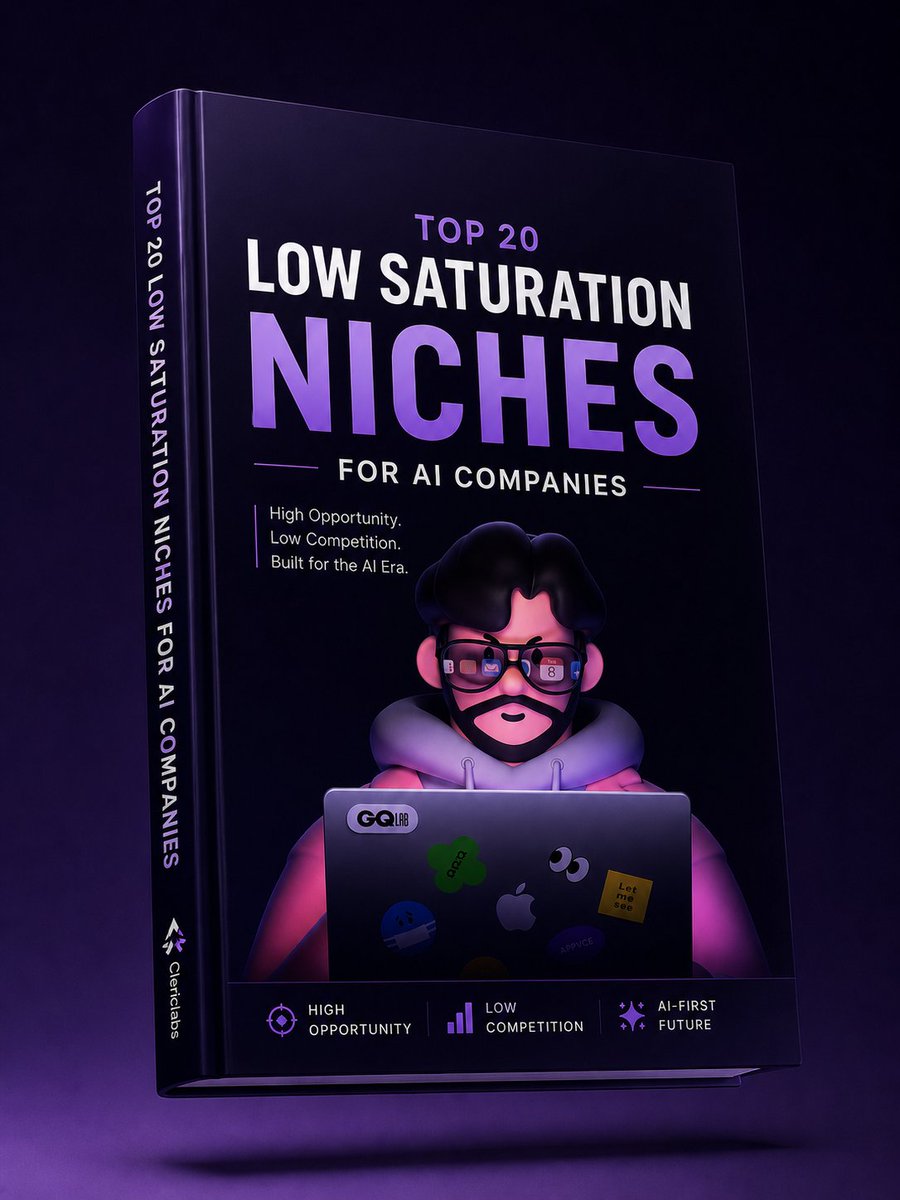 mtaqi1536's tweet photo. I put 20 low-saturation niches for AI companies in one doc. 

Low competition. Real budgets. Problems that cost these businesses money every single day. 

And almost nobody building AI for them because they're not the "sexy" pick.

That's the whole game. Get there before the crowd does.

Grab it before these niches stop being secrets. Because they won't stay open long. They never do.

Comment "NICHES" and I'll send the full doc over.