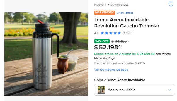 BotdeOfertas's tweet photo. 🚨 ALERTA DE PRECIO
🧉 Termo de Acero Inoxidable
🏆 Top 3 en termos.
⭐ 4.8/5 con más de 6.400 opiniones.
🔥 54% OFF
 $114.468 ➜ $52.198
https://t.co/wQSKxPaiWD https://t.co/erUJ4yYF46