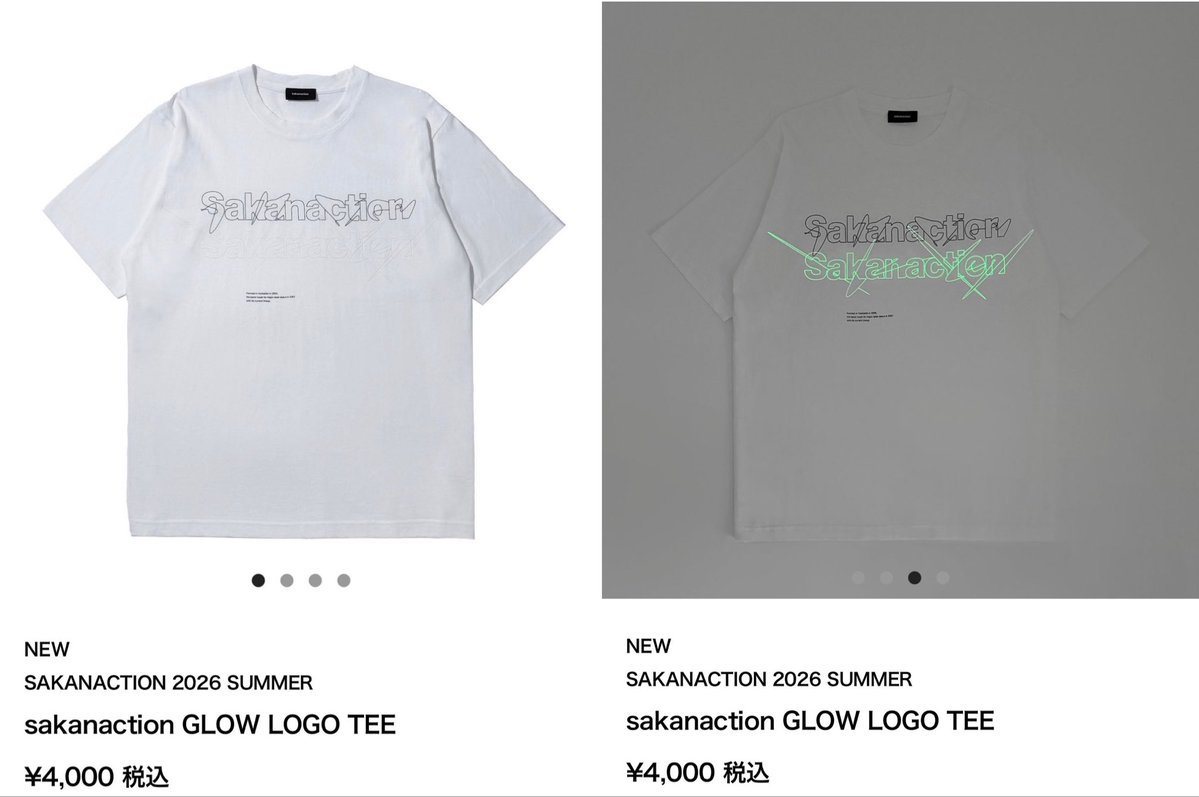 皆光るぞー！！⚡⚡ 1枚目：Tシャツフロント 2枚目：Tシャツバック 3枚