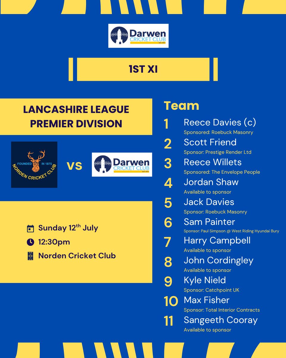 DarwenCC's tweet photo. Weekend Teams 🗼

Here's how we line up 👇 https://t.co/OXvSdcSyx4