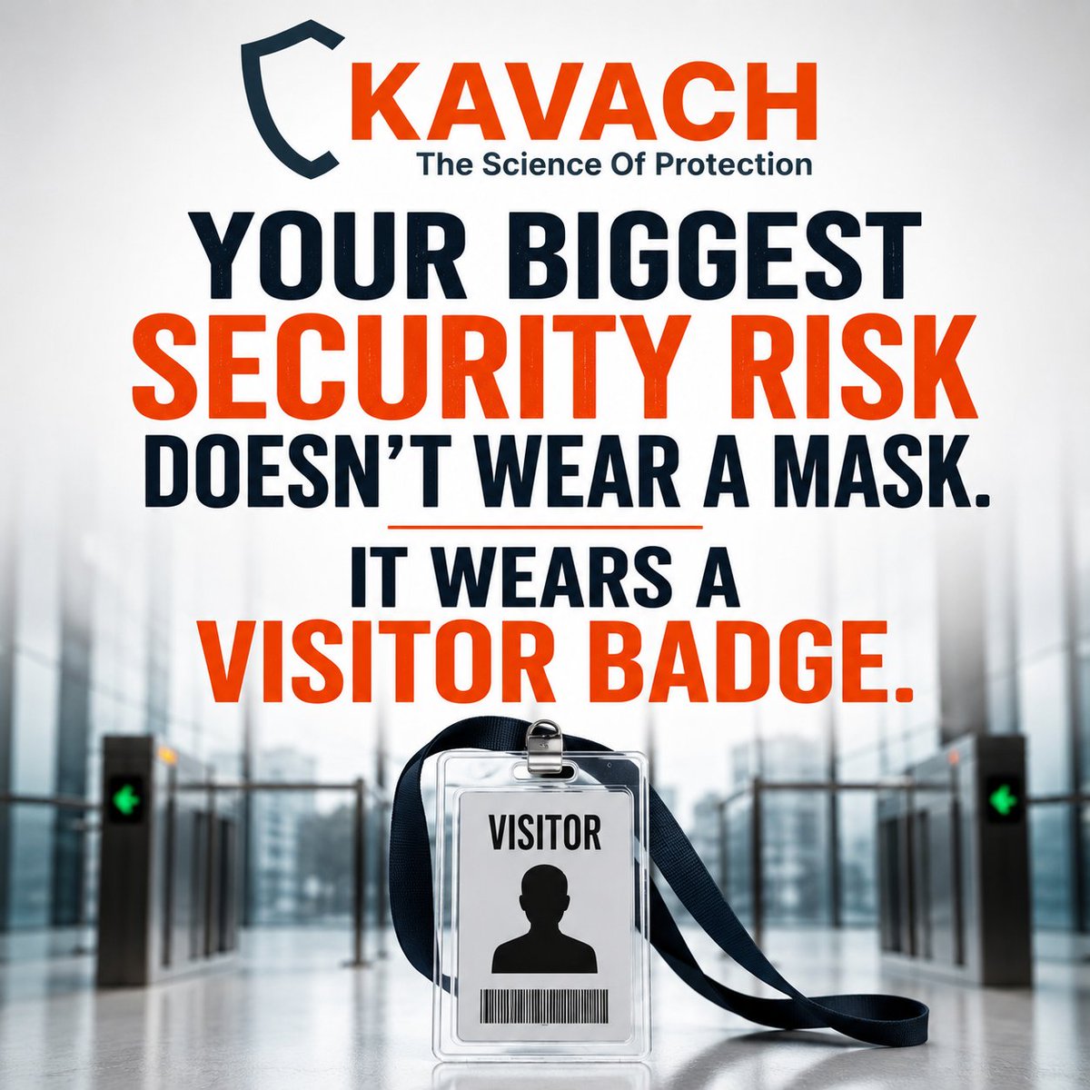 Kavachtechno's tweet photo. Not every threat looks suspicious. Sometimes, it walks in with a visitor badge. Secure every entry with AI-powered visitor intelligence from Kavach.
 #VisitorManagement #AISurveillance #WorkplaceSecurity #AccessControl #SmartSecurity #SecurityIntelligence #AI #RiskPrevention https://t.co/9cUWxuckRc