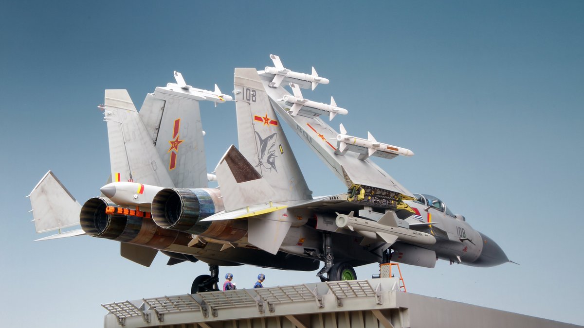 Giggs318's tweet photo. KINETIC K-48065 1/48 中国人民解放軍海軍 歼-15 “飞鲨” made by xiaofeng https://t.co/kVKqDenlyZ