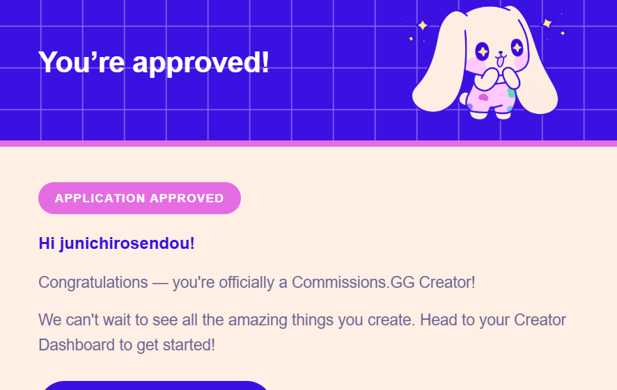 JunichiroSendou's tweet photo. FINALLY APPROVED ^^ @commissions_gg 
I feel really exciteddd :3 #CommissionsGG https://t.co/nXXdPMmpSI