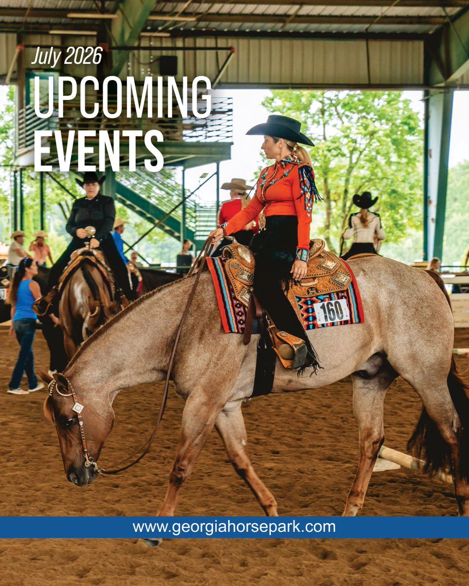 GaIntlHorsePark's tweet photo. 𝐔𝐩𝐜𝐨𝐦𝐢𝐧𝐠 𝐄𝐯𝐞𝐧𝐭𝐬 𝐚𝐭 𝐭𝐡𝐞 𝐆𝐈𝐇𝐏!

🏞️ Great Big Bug Hunt — July 6–10
✨ Candice King Clinic + Education Festival &amp; Mini EAP Clinic — July 11–12
🐴 GQHA Novice Shows #2 &amp; #3 — July 18–19
🏇 HSV Southeastern Hunter/Jumper Series — July 25–26

#GIHP #ConyersGA https://t.co/M242sm6OrG