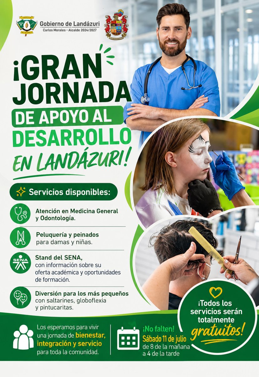 GobdeLandazuri's tweet photo. 📍 Sábado 11 de julio | Polideportivo Central de Landázuri
🇨🇴 El Ejército Nacional de Colombia, en articulación con la Alcaldía Municipal de Landázuri, invita a toda la comunidad a participar en la Gran Jornada de Apoyo al Desarrollo. 💚 https://t.co/VSC5J9b8RF