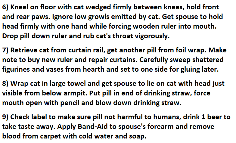 DougalCmk's tweet photo. @catwithaura How to give a cat a pill (and I have all the scars to prove it) https://t.co/a3ZImaTGEI