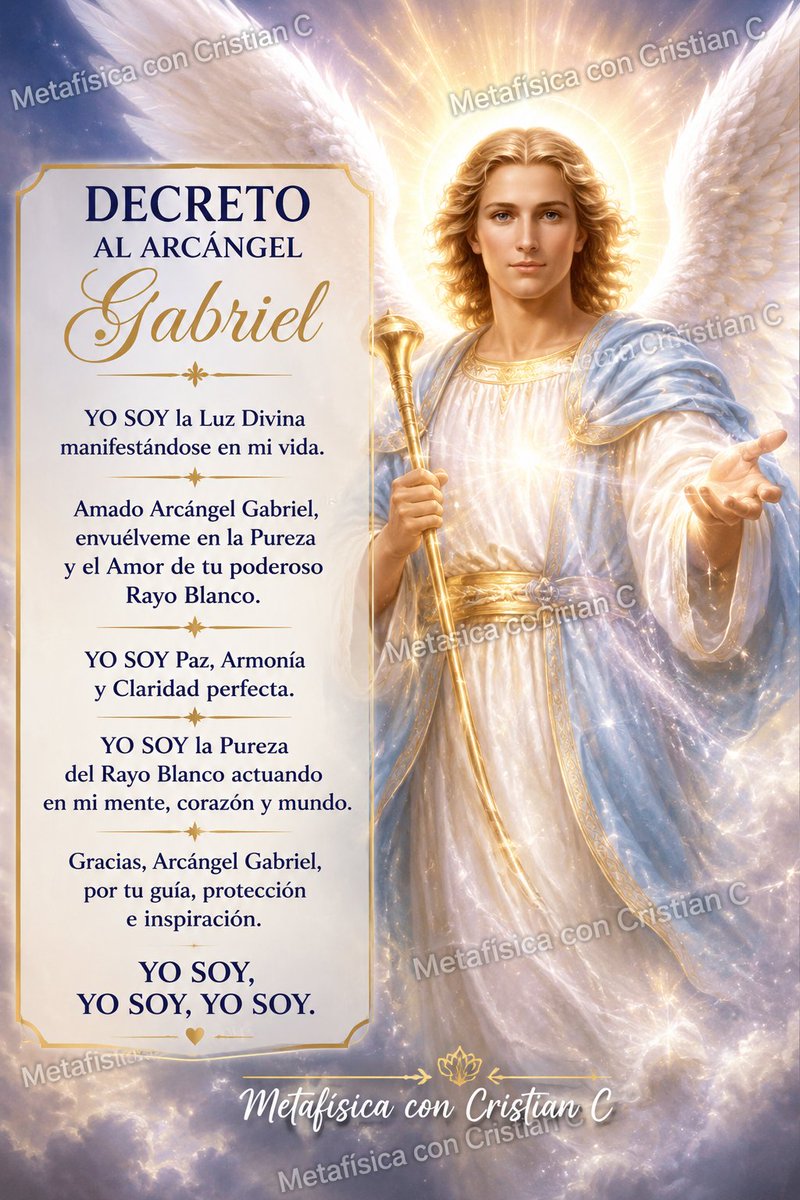cristian_caffa's tweet photo. Arcángel Gabriel: "Con Fe y Esperanza todo es Posible" https://t.co/6ggjU78Feq