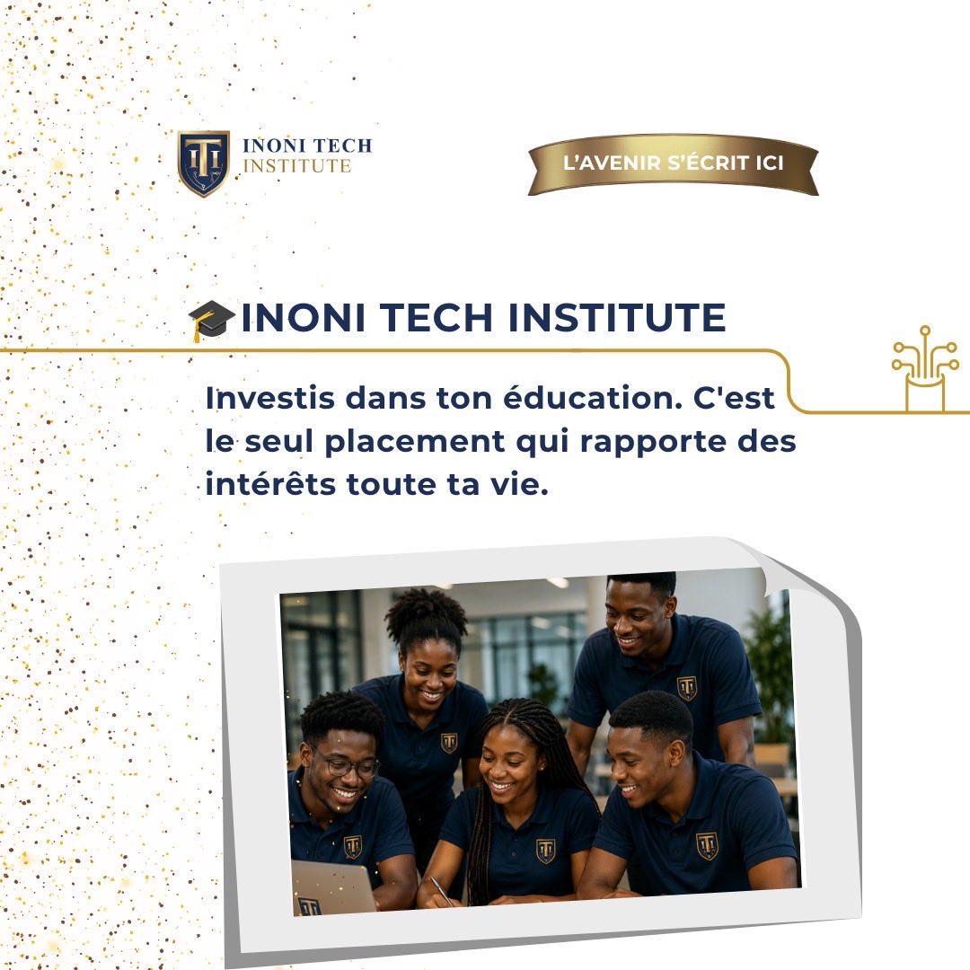 inonitech's tweet photo. L'éducation est le seul investissement qui continue de produire des résultats toute une vie. 📚✨

Chez INONI TECH INSTITUTE, nous transformons votre potentiel en compétences recherchées sur le marché de l'emploi.

🎓 L'avenir s'écrit ici.

#InoniTechInstitute #Education #Tech https://t.co/Jo7hCPuAOq