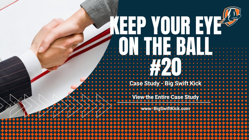 bigswiftkick's tweet photo. There's only one way to see your goals through to the end, and that's keeping your eye on the ball. Learn more at BSK!
#ceo #sales #news #work #salesteam #newceo #bigbusiness #ownbusiness #namebrand https://t.co/2GkvnPee1V