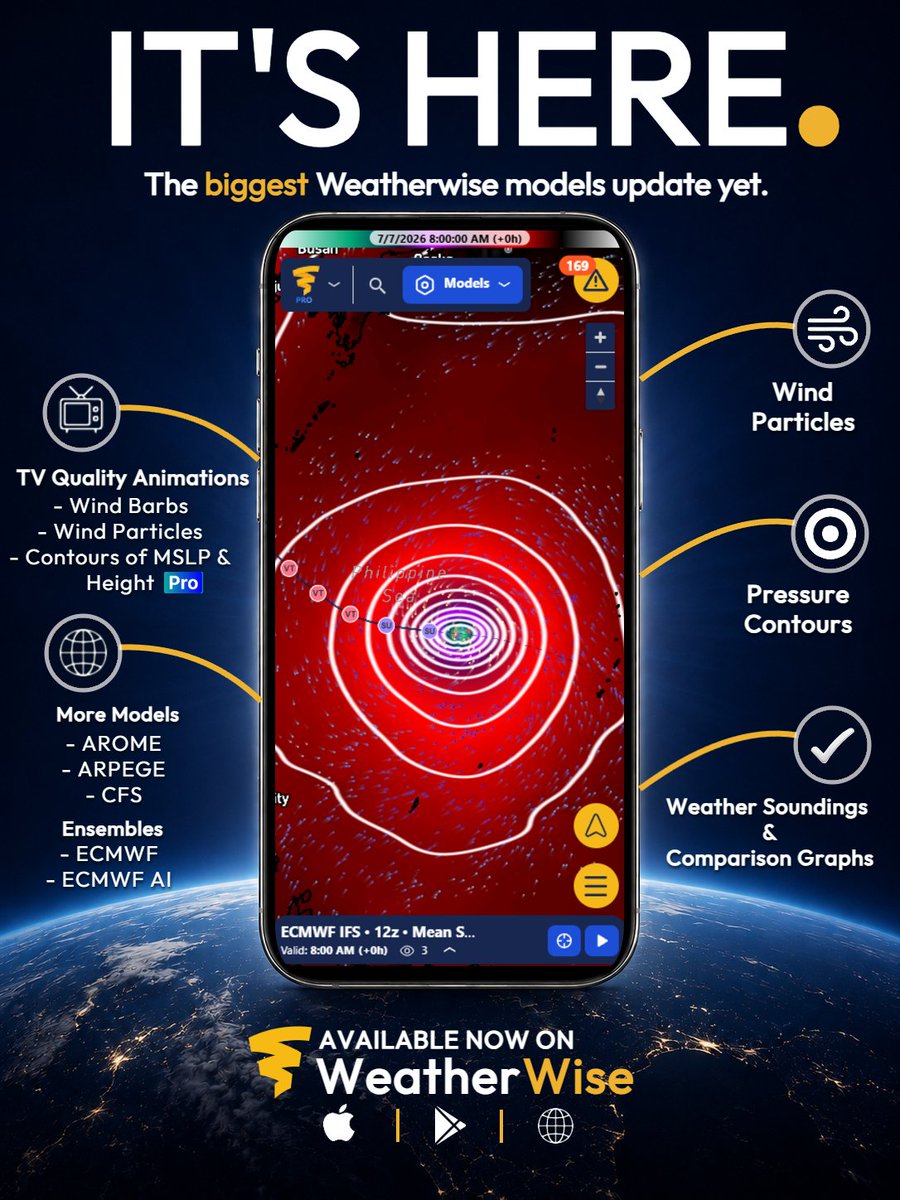 WxWiseApp's tweet photo. 😈 This isn't just an update, it's innovation.

Our biggest models update yet is now live.

Open WeatherWise and explore everything that's new.

🎥 Full walkthrough/tutorial coming by Friday evening.

See thread below! https://t.co/K1HdAGH1jm