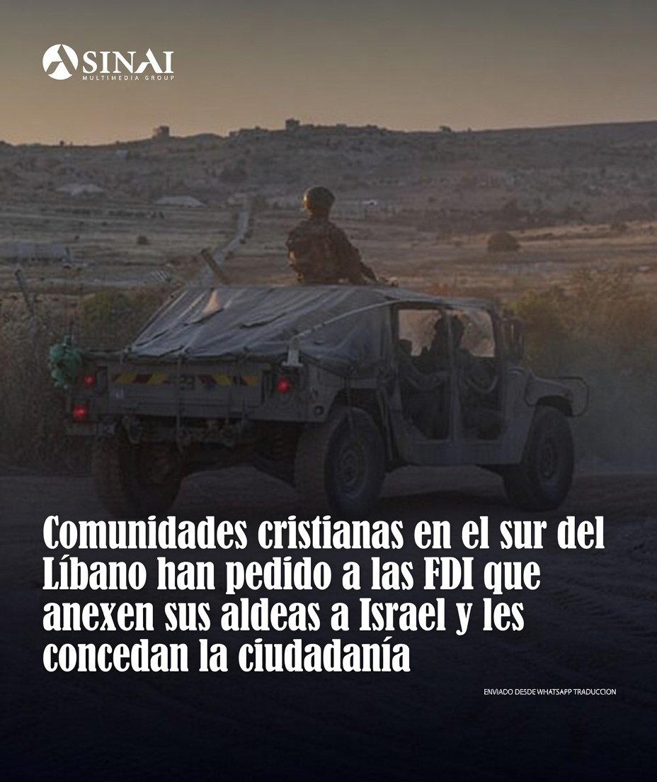 ACOM_es's tweet photo. ✝️Líderes cristianos del sur del Líbano, que representan a unos 20.000 residentes de la zona en la que se despliegan actualmente las Fuerzas de Defensa de Israel (FDI), solicitaron a Israel la anexión de sus aldeas y la concesión de la ciudadanía israelí, según informa el periodista Tamir Morag. 

Israel ha comunicado a los líderes que la anexión no es una opción en este momento debido al compromiso de Israel con el memorando de entendimiento internacional con el Líbano, pero se les prometió que las FDI continuarían protegiéndolos de las amenazas de Hezbolá.

Vaya, ¿no cantaban el Obispo Borroko Munilla y sus groupies crislamistas no sé que de "qué buenos son en Hezbolá, qué buenos son, que nos llevan de excursión"?