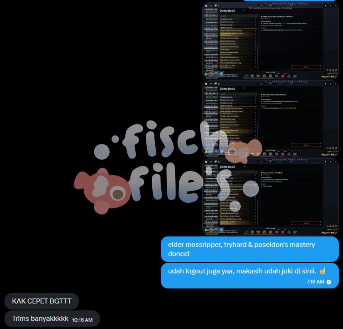 fischfile's tweet photo. elder mossripper, poseidon rod, tryhard rod's mastery https://t.co/Z9z0dxR9Ka